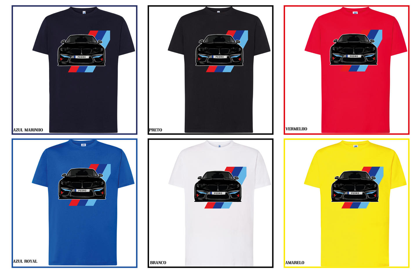 T-SHIRT BMW PRETO PERSONALIZADA